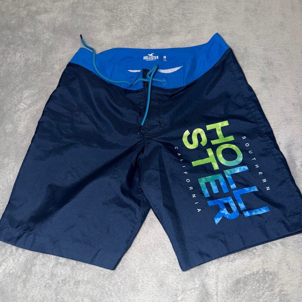 Hollister Southern California Board Shorts Men’s 30 Navy Blue Swim Trunks
